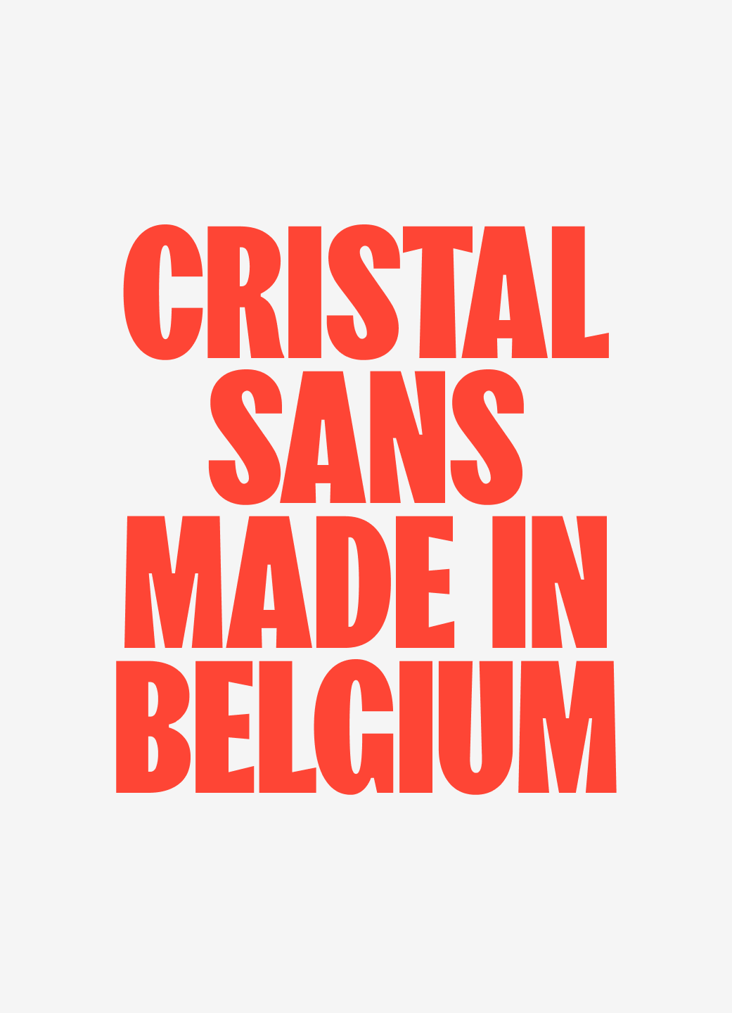 Cristal typeface that says 