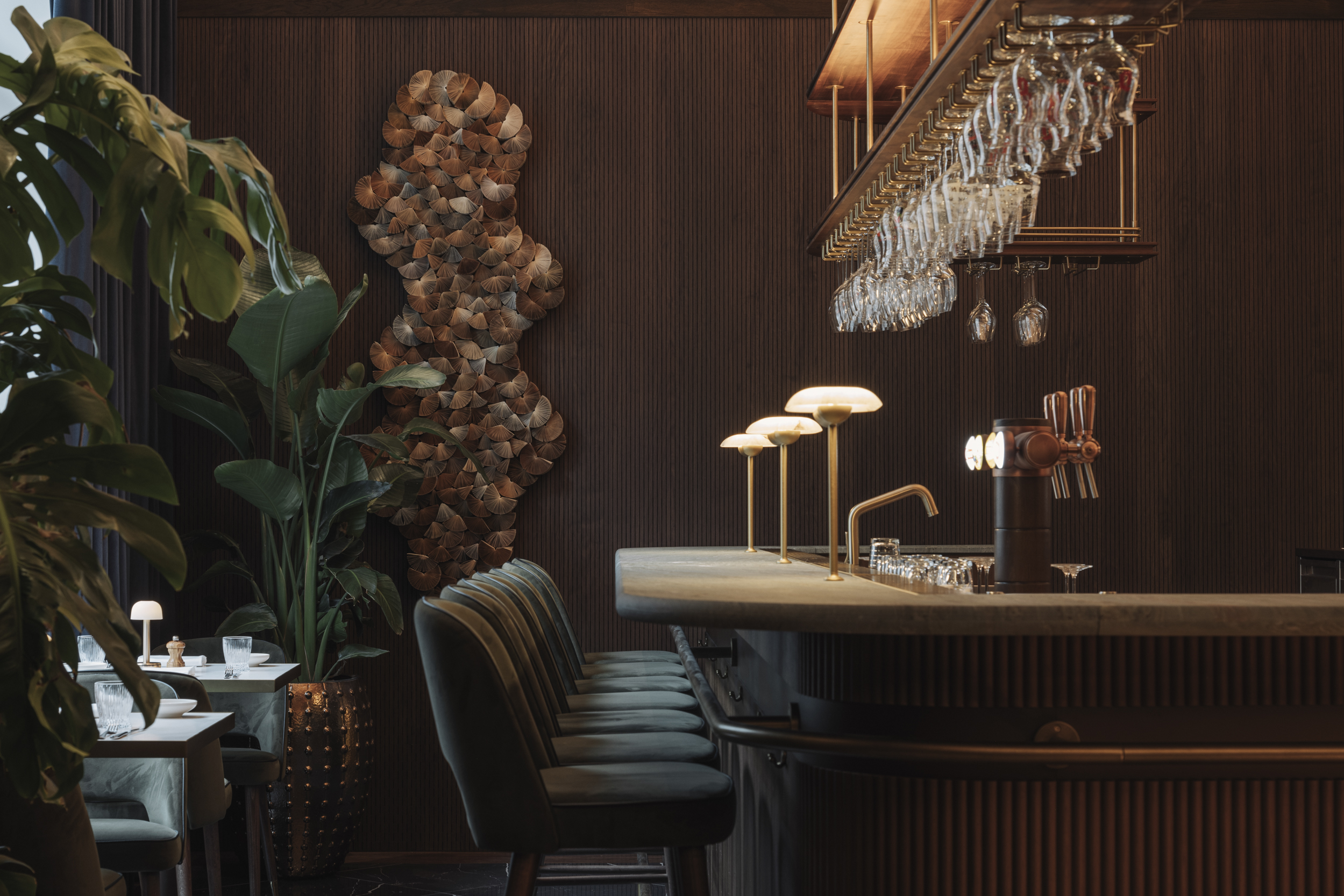 The renovated bar at Le Petit Bon Bon.